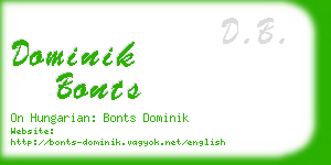 dominik bonts business card